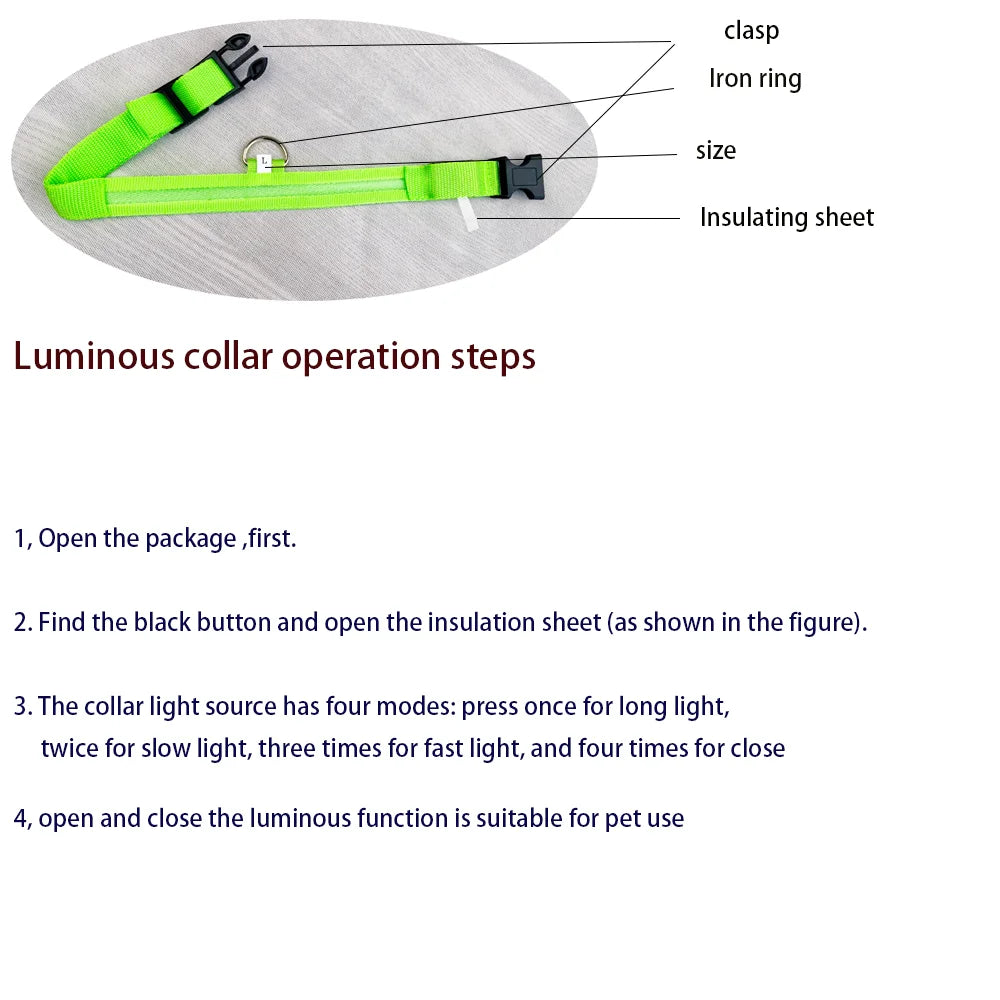 Glow LED Dog Collar